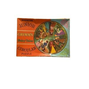 1971 Waddingtons Junior Circular Grimm's Fairy Tales 150 Pc Puzzle Complete